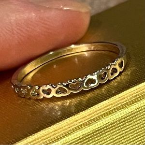 Delicate Ring of Hearts, Size 8.5